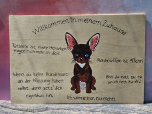 Türschild Willkommen